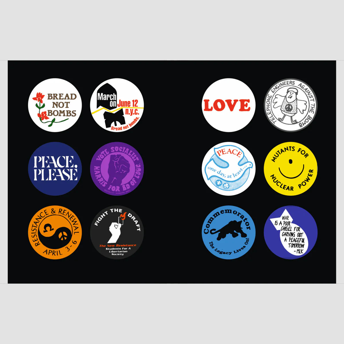 POLITICAL BADGES - Masala Noir Art Books Masala Noir