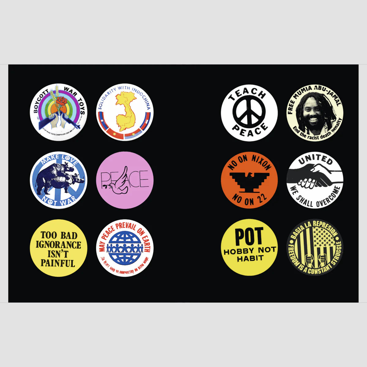 POLITICAL BADGES - Masala Noir Art Books Masala Noir