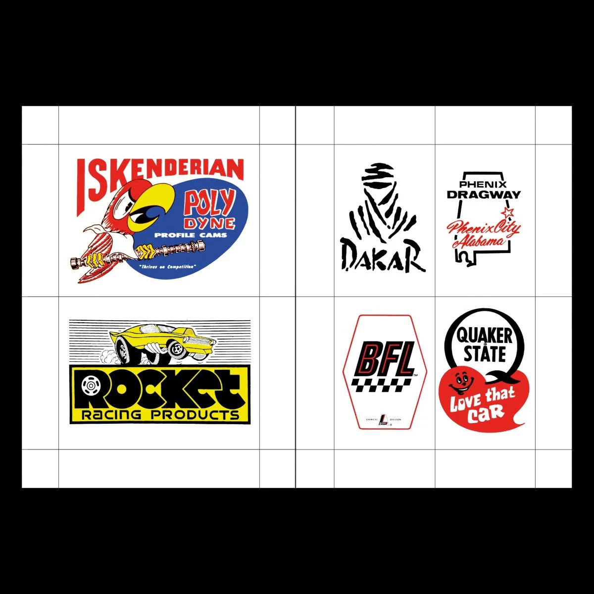 RACING LOGOS & STICKERS - Masala Noir Art Books Masala Noir